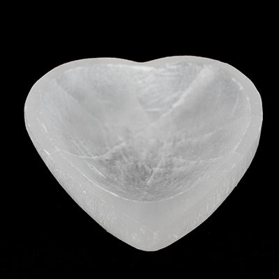 Selenite Heart-Shaped Bowls